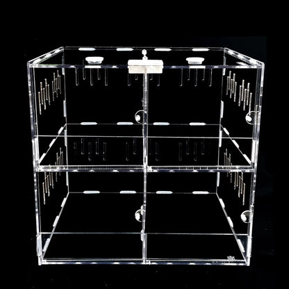4 Grids Acrylic Pet Lizard Crawling Box Reptile Tank Insect Spiders Lizard Breeding