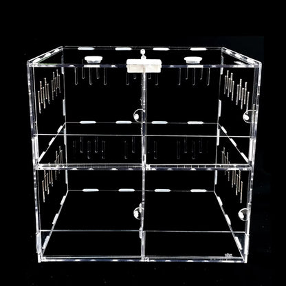4 Grids Acrylic Pet Lizard Crawling Box Reptile Tank Insect Spiders Lizard Breeding