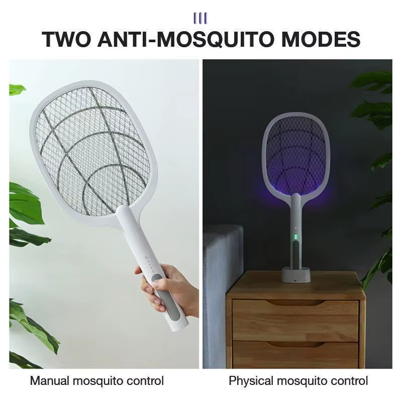 ZapAway USB Electric Mosquito Lamp & Fly Swatter – Portable Handheld Triple-Layer Mesh for Instant Relief