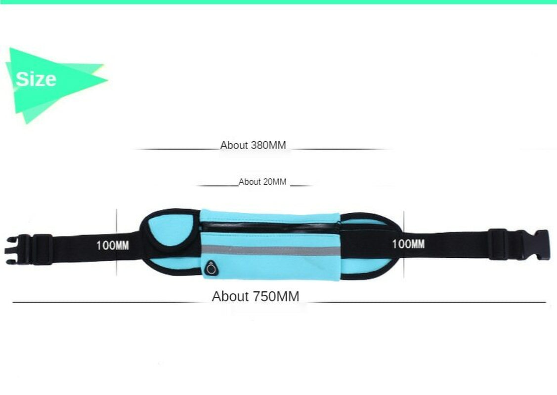 Waterproof Sport Runner Waist Bum Bag Running Jogging Belt Pouch Zip Fanny Pack