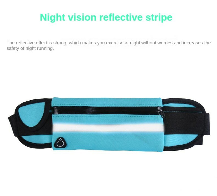 Waterproof Sport Runner Waist Bum Bag Running Jogging Belt Pouch Zip Fanny Pack