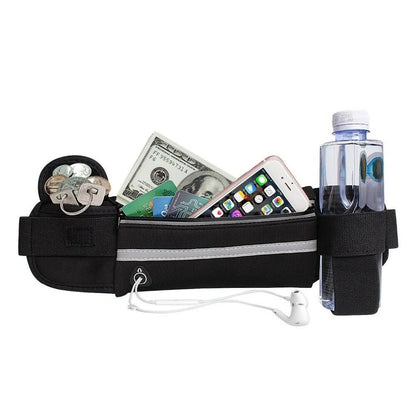 Waterproof Sport Runner Waist Bum Bag Running Jogging Belt Pouch Zip Fanny Pack