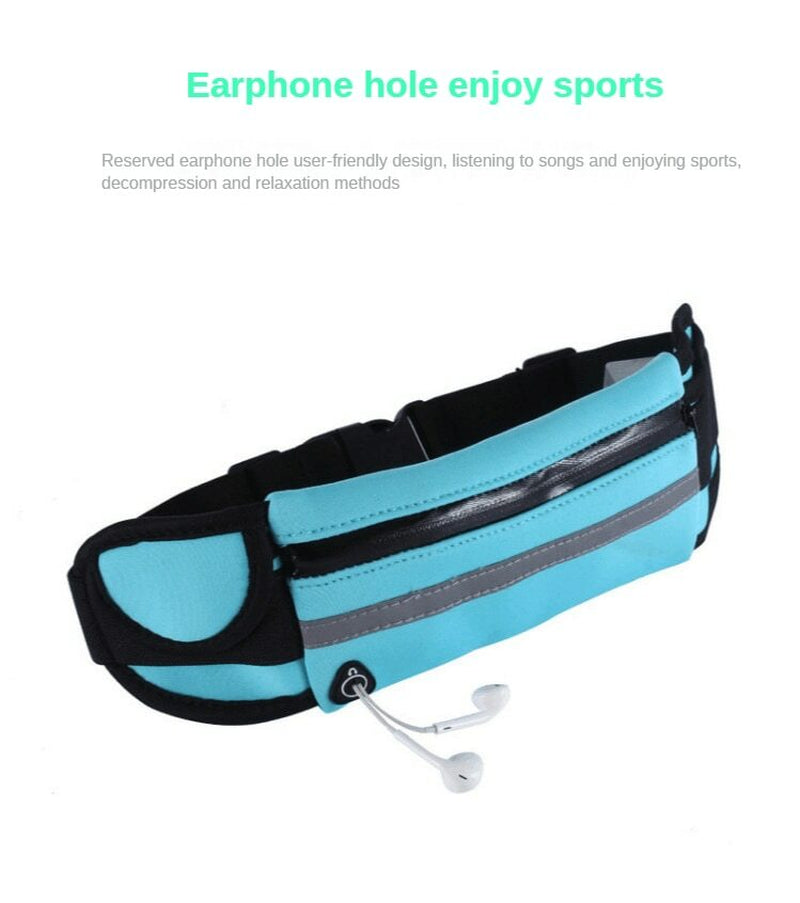 Waterproof Sport Runner Waist Bum Bag Running Jogging Belt Pouch Zip Fanny Pack