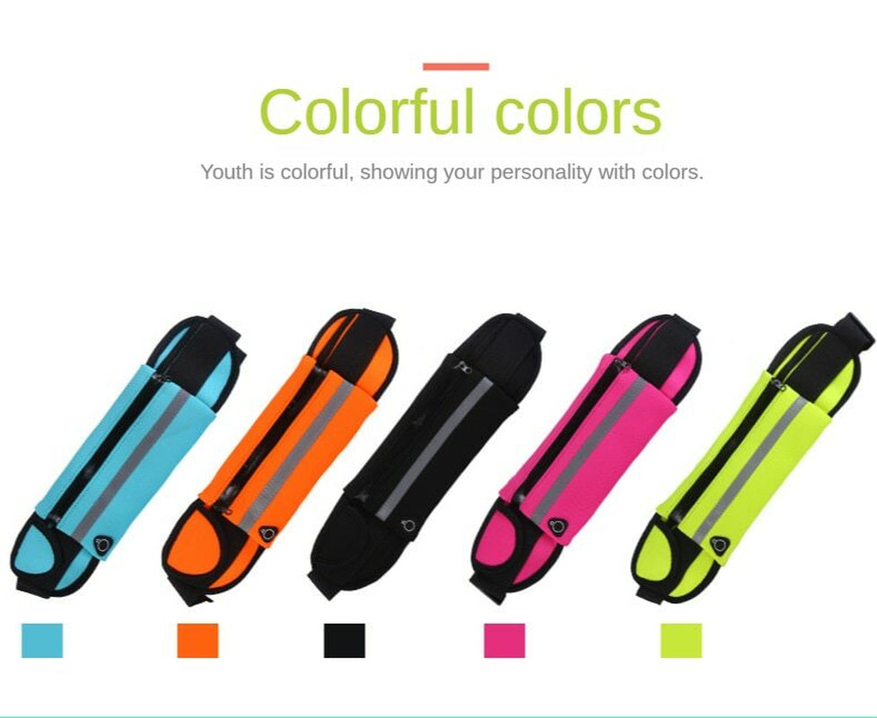 Waterproof Sport Runner Waist Bum Bag Running Jogging Belt Pouch Zip Fanny Pack