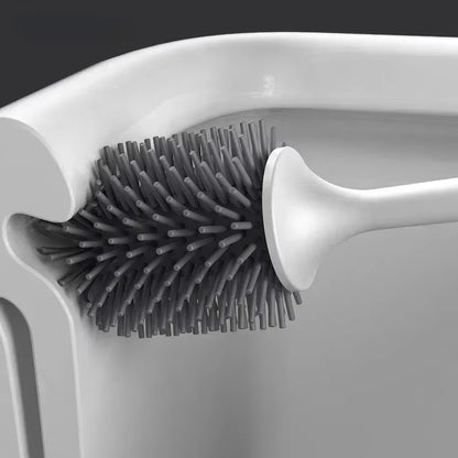 TPR Silicone Head Toilet Brush Wall Mounted Cleaning Brush Long Handle Toilet Brush Bathroom Accessories Sets Tools