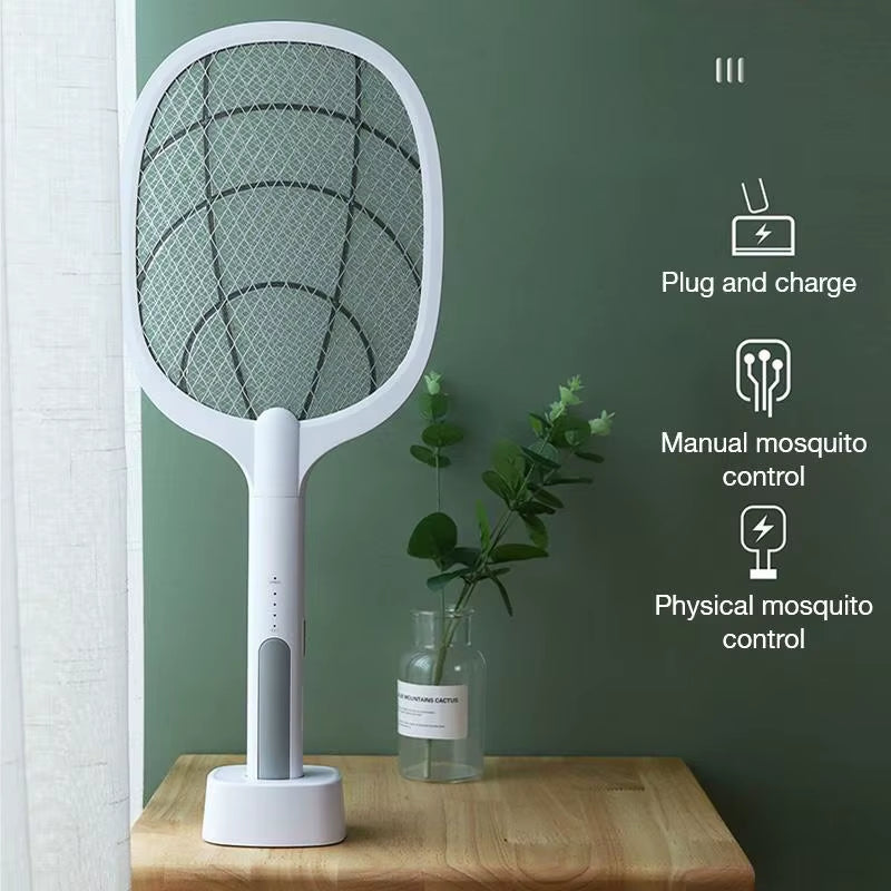 ZapAway USB Electric Mosquito Lamp & Fly Swatter – Portable Handheld Triple-Layer Mesh for Instant Relief