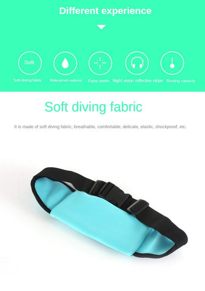 Waterproof Sport Runner Waist Bum Bag Running Jogging Belt Pouch Zip Fanny Pack